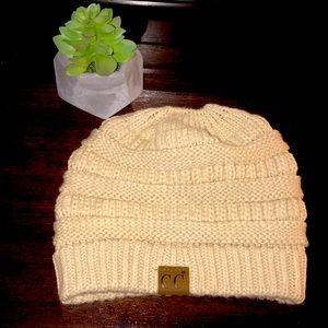 C.C BeanieTail Soft Stretch Cable Knit Hat